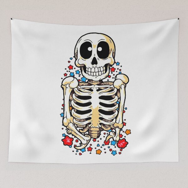 Item preview, funny skeleton in japan manga anime style drawing designed and sold by VonKalt.