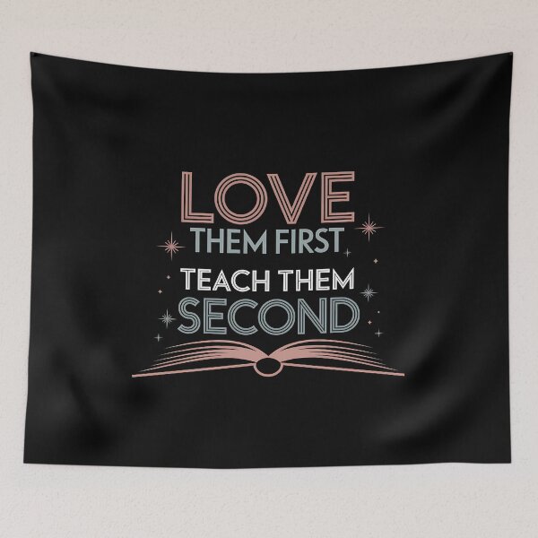 Item preview, Love Them First, Teach Them Second Teacher valentines - A perfect gift for teachers, educators, and mentors who want to celebrate the love and dedication they put into teaching every day. designed and sold by ZyziowskyArt.