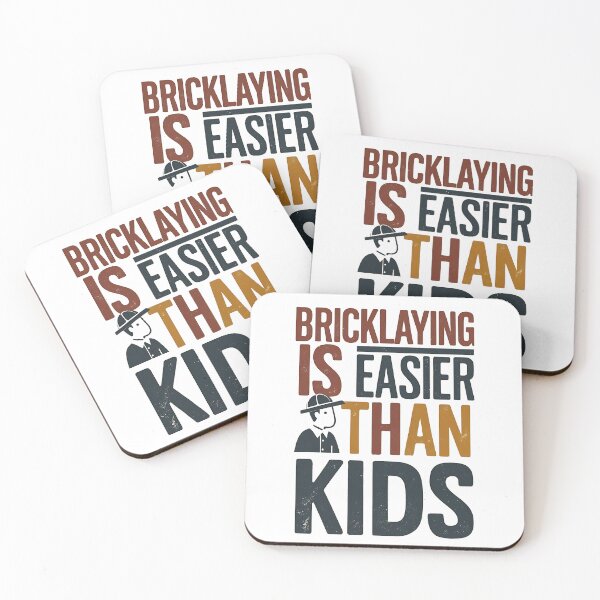 Item preview, Bricklaying Is Easier Than Kids Funny Bricklayer Dad designed and sold by DomTeesHaven.