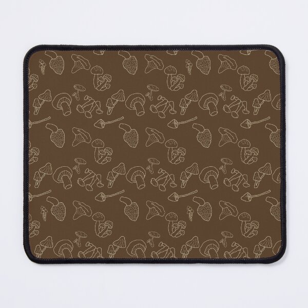 Item preview, Retro Brown and Cream Mushroom Pattern designed and sold by Paintbrushbetty.