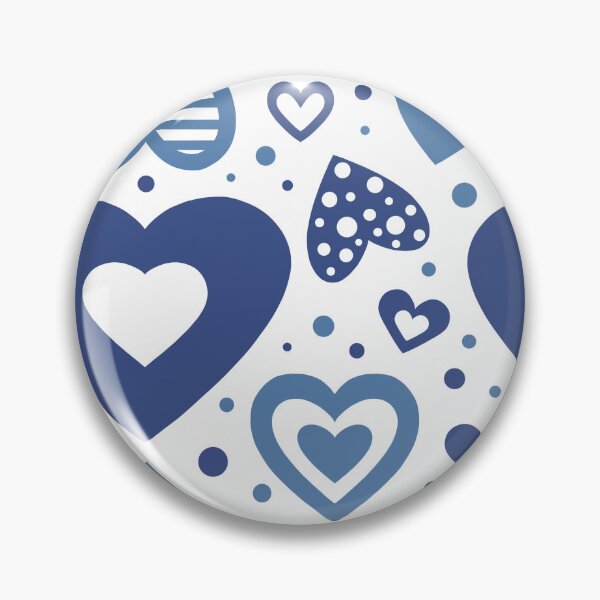 Item preview, Blue Valentine's hearts pattern designed and sold by AriLady.