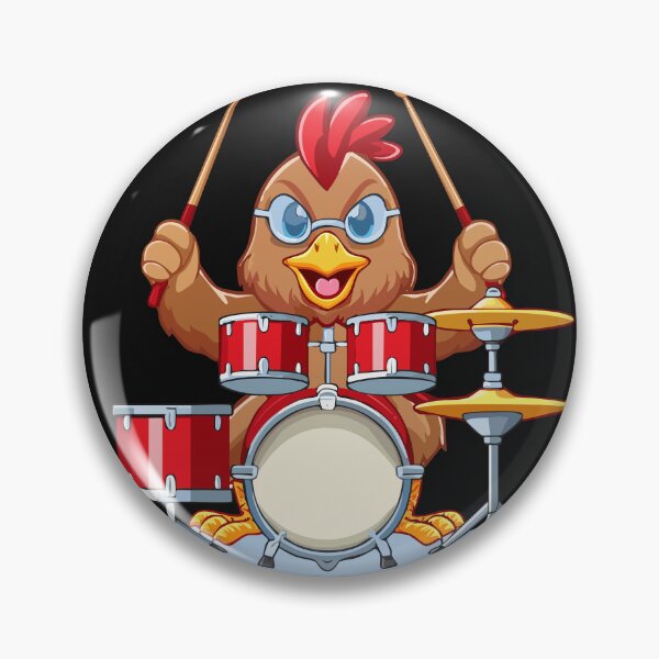 Item preview, Angry Chicken Playing Drums designed and sold by Gnfree.