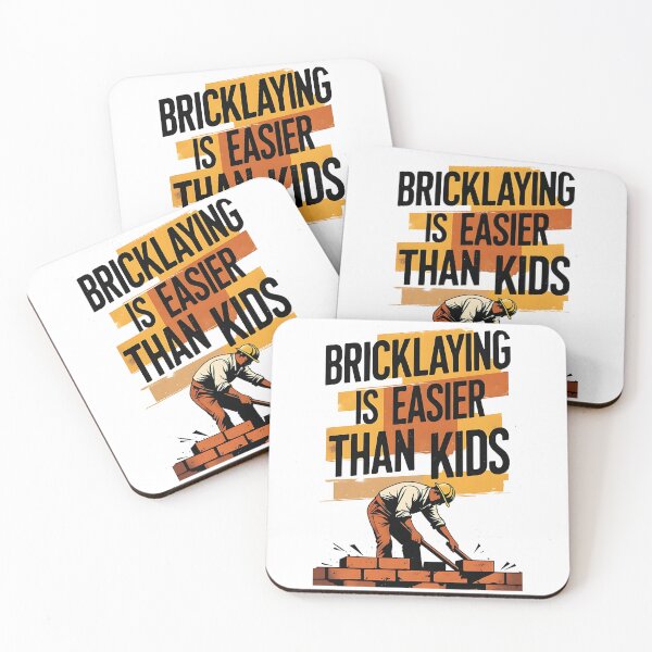 Item preview, Bricklaying Is Easier Than Kids Funny Bricklayer Dad designed and sold by DomTeesHaven.