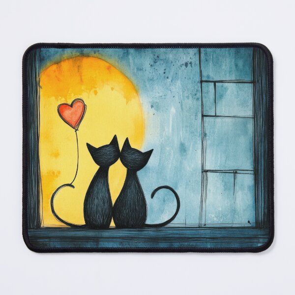 Item preview, Love Cats - Moonlit Whispers designed and sold by mhfoto.