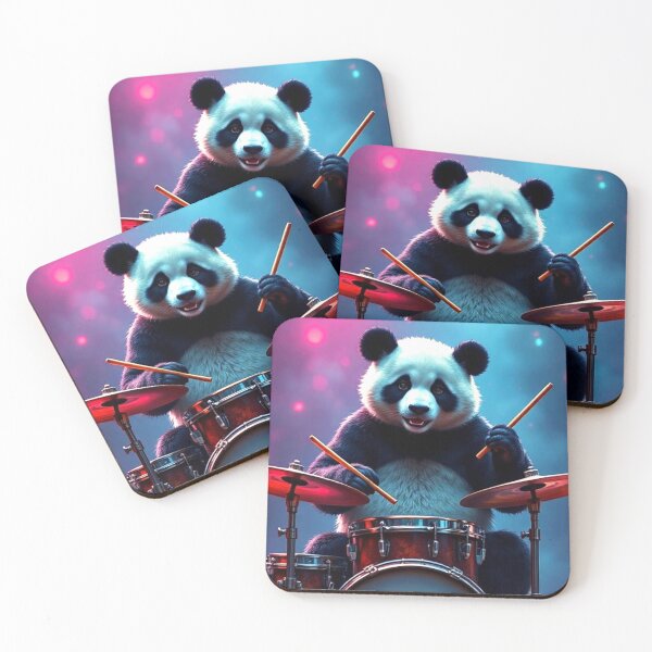 Item preview, Drummer Cute Panda designed and sold by Dogandesighn.