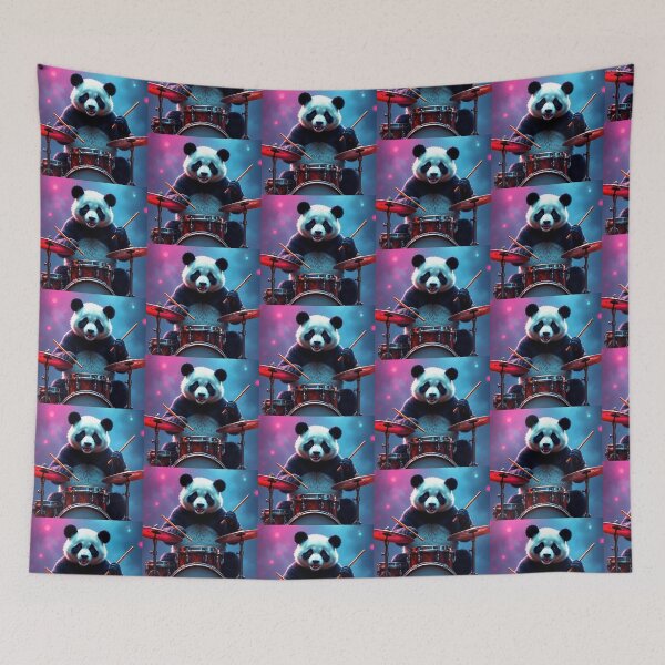 Item preview, Drummer Cute Panda designed and sold by Dogandesighn.