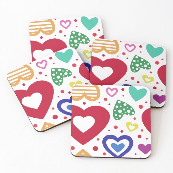 Item preview, Valentine's hearts pattern multicolor designed and sold by AriLady.