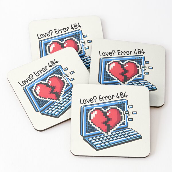 Item preview, Love? Error 404 - Pixel style art - Love Pun designed and sold by Dantin.
