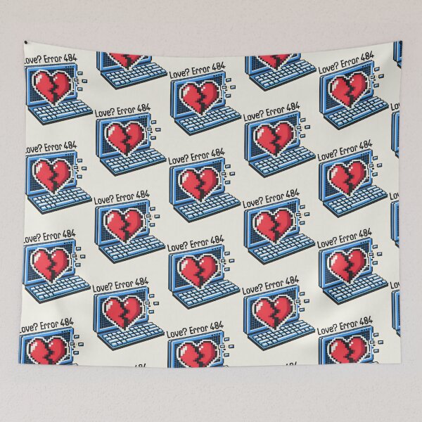 Item preview, Love? Error 404 - Pixel style art - Love Pun designed and sold by Dantin.