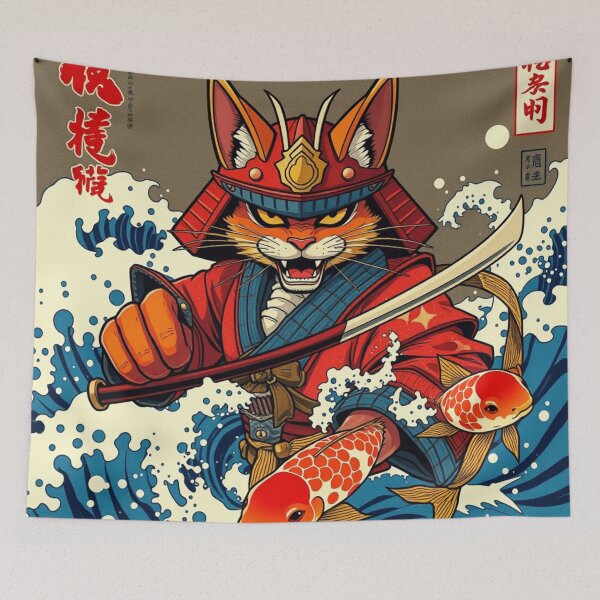 Item preview, Samurai kitty designed and sold by Roxburylane.