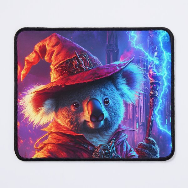Item preview, 80s Dark Fantasy Koala Mage designed and sold by RockFireMerch.