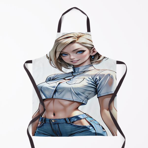 Item preview, Anime Lena Crop Top Shirt and Jeans White Background designed and sold by Ctkdjane1 AI Art Store.