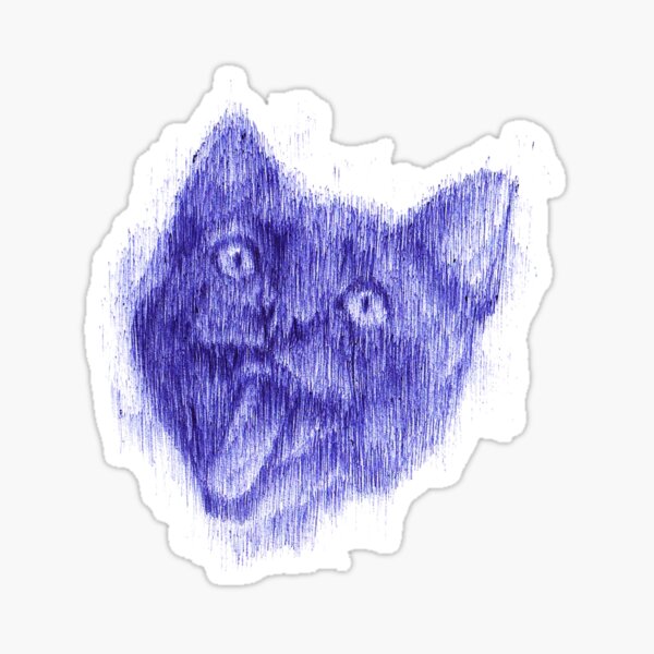 Artikel-Vorschau von Gähnende Katze Tuschekunst - Federzeichnung einer Katze, designt und verkauft von DipakSonarArt.