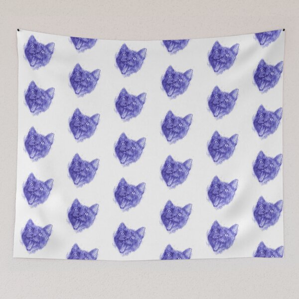 Item preview, Yawning cat Ink art- pen drawing of a cat designed and sold by DipakSonarArt.