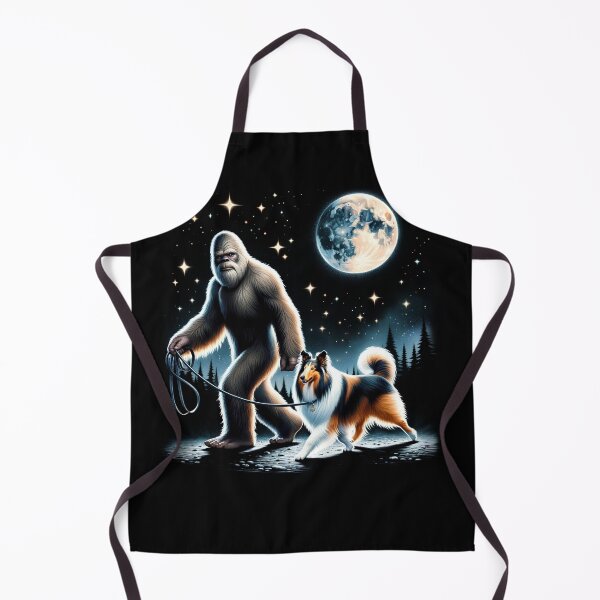 Item preview, Bigfoot Sasquatch Collie Walking Dog Lover Moon designed and sold by Kimberley King Art  King Art.