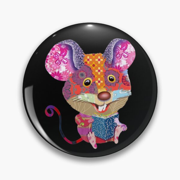 Item preview, Whimsical Patchwork Mouse Art Print - Vibrant and Playful Mouse Illustration designed and sold by Psycho-Crazy.