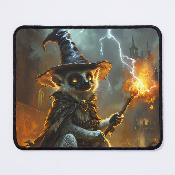 Item preview, Fantasy Ring-Tailed Lemur Wizard designed and sold by RockFireMerch.