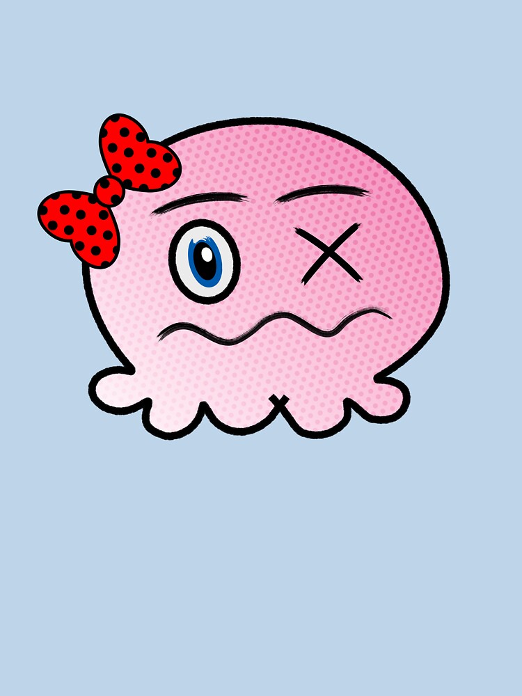 Thumbnail 7 of 7, Classic T-Shirt, Cartoonish Jellyfish with a Bow on its Head designed and sold by colorthesoul.