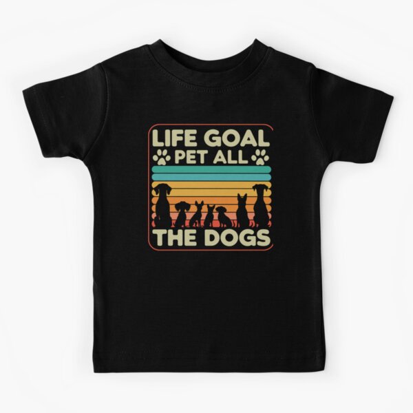 Vista previa del artículo con la obra «Objetivo de vida: acariciar a todos los perros.», diseñado y vendido por Angry Swan Designs.