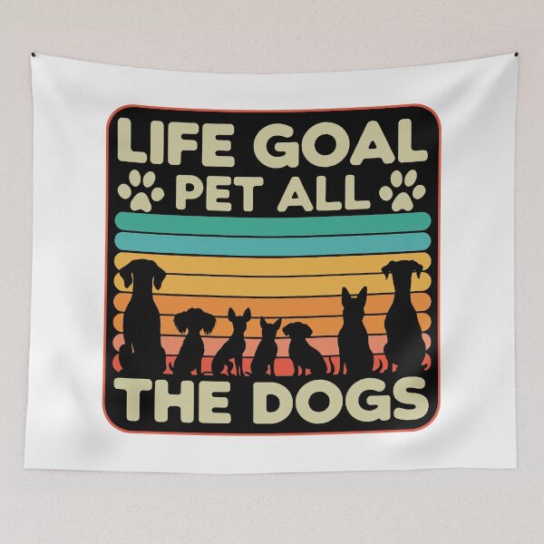 Item preview, Life Goal. Pet All The Dogs. designed and sold by Angry Swan Designs.