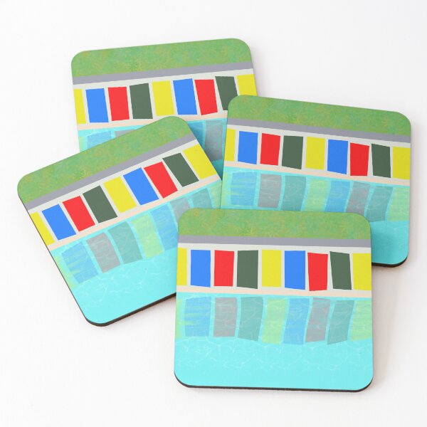 Item preview, Tooting lido coloured doors designed and sold by Crafty Commoners.