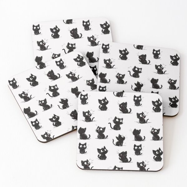 Item preview, Black cat funny character. bold black kitten designed and sold by Milatoo.