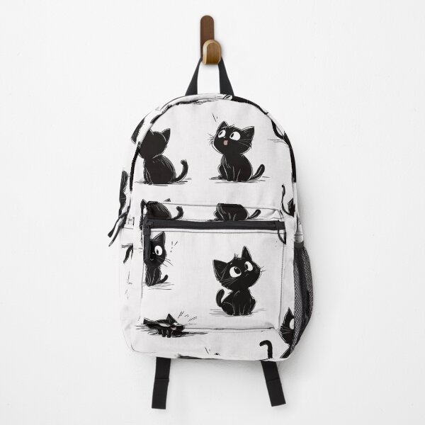Item preview, Black cat funny character. bold black kitten designed and sold by Milatoo.
