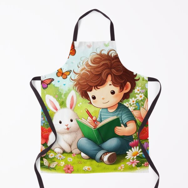 Item preview, The boy who writes a diary and the cute bunny designed and sold by Dogandesighn.