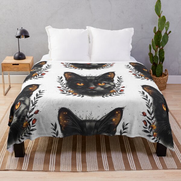 Item preview, Neo-traditional black cat designed and sold by MendaciousMina.