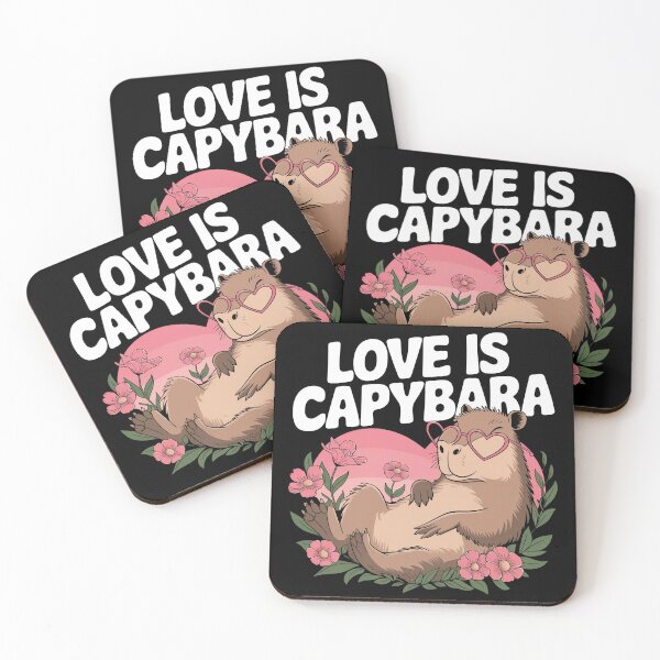 Item preview, Love is Capybara - Capybara Valentine designed and sold by MagicWander.