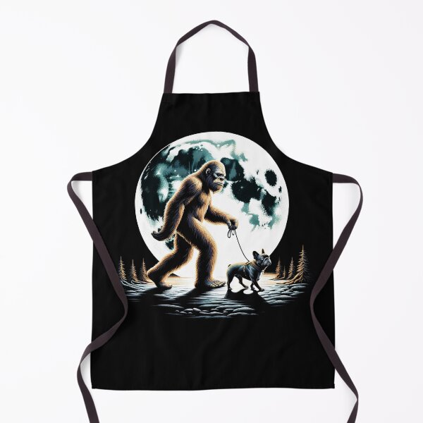 Item preview, Bigfoot Sasquatch French Bulldog Walking Dog Lover Moon designed and sold by Kimberley King Art King Art.