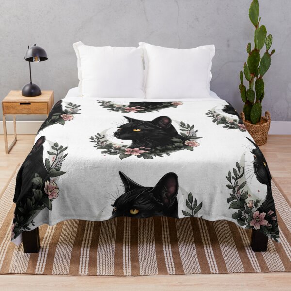 Item preview, Neo-traditional black cat designed and sold by MendaciousMina.