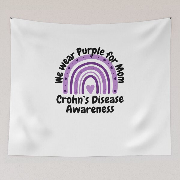 Item preview, We Wear purple for Mom Crohn's Disease awareness rainbow designed and sold by snowry.