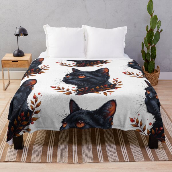 Item preview, Neo-traditional black cat designed and sold by MendaciousMina.