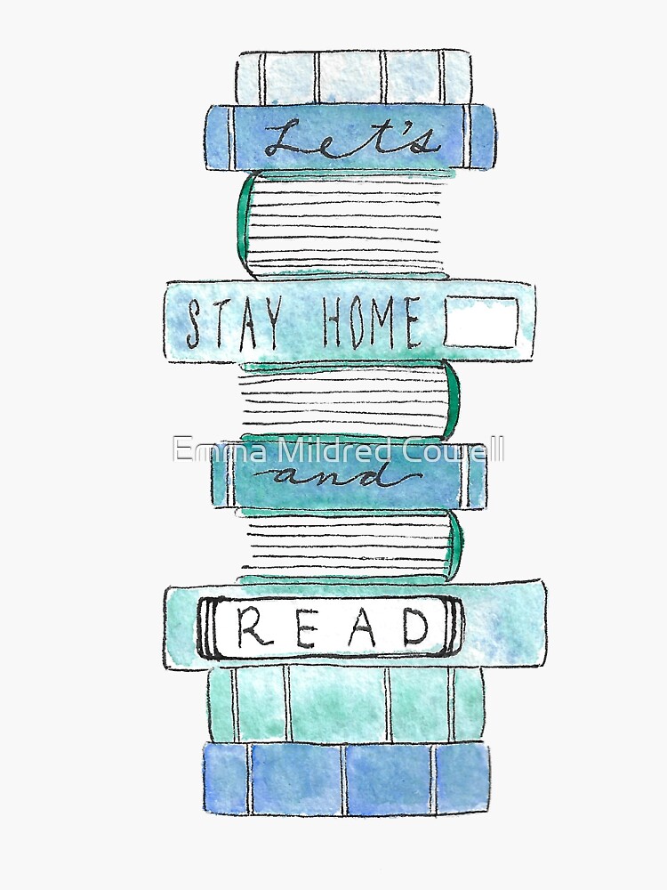 Let's Stay Home and Read | Sticker