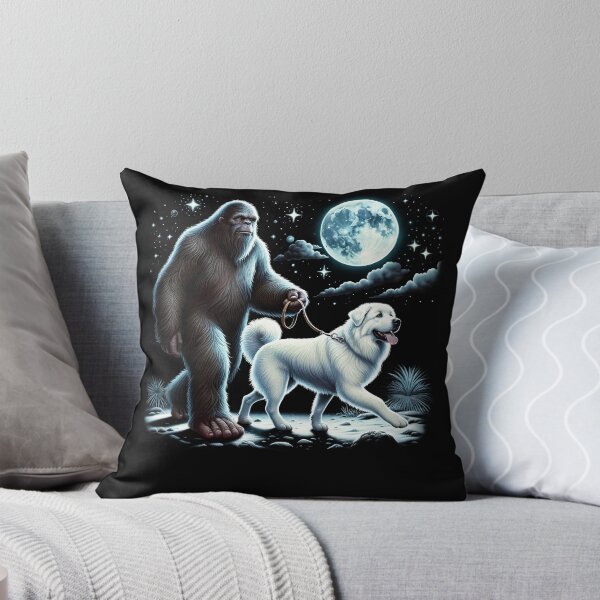 Item preview, Bigfoot Sasquatch Great Pyrenees Walking Dog Lover Moon designed and sold by Kimberley King Art  King Art.