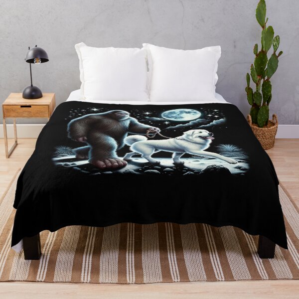 Item preview, Bigfoot Sasquatch Great Pyrenees Walking Dog Lover Moon designed and sold by Kimberley King Art King Art.