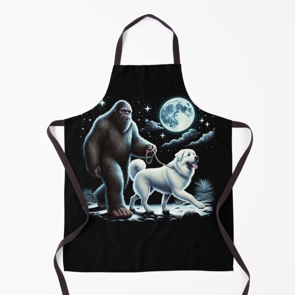 Item preview, Bigfoot Sasquatch Great Pyrenees Walking Dog Lover Moon designed and sold by Kimberley King Art King Art.