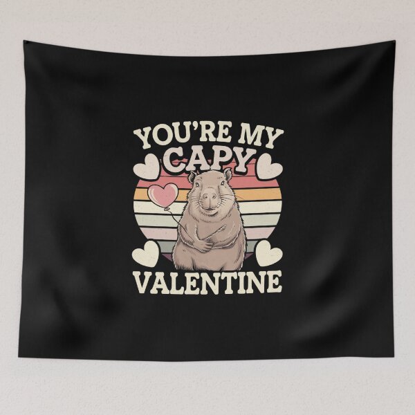 Item preview, You're My Capy Valentine - Capybara  Valentine designed and sold by MagicWander.