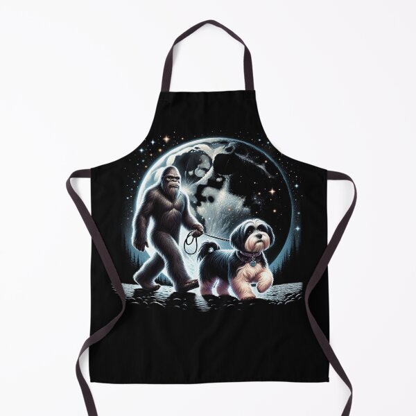Item preview, Bigfoot Sasquatch Havanese Walking Dog Lover Moon designed and sold by Kimberley King Art King Art.