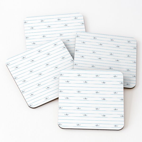 Item preview, white Shark on waves. Dangerous lines. Blue sea strokes with shark jaws designed and sold by Milatoo.