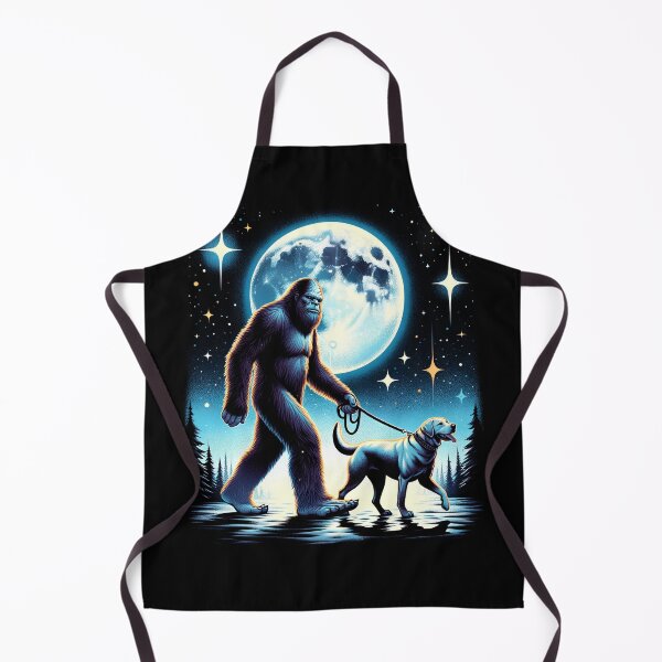 Item preview, Bigfoot Sasquatch Labrador Retriever Walking Dog Lover Moon designed and sold by Kimberley King Art King Art.