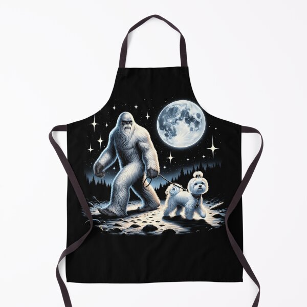 Item preview, Bigfoot Sasquatch Maltese Walking Dog Lover Moon designed and sold by Kimberley King Art King Art.
