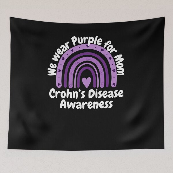 Item preview, We Wear purple for Mom Crohn's Disease awareness cute designed and sold by snowry.