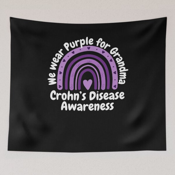 Item preview, We Wear purple for Grandma Crohn's Disease awareness rainbow designed and sold by snowry.