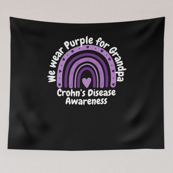 Item preview, We Wear purple for Grandpa cute Crohn's Disease awareness designed and sold by snowry.