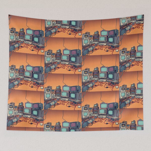 Item preview, Vintage Tech Collage Obsolete Gadgets Retro Electronics Historic designed and sold by ART ATTACK ZONE.