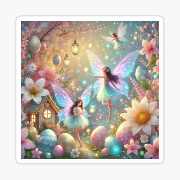 Item preview, Happy Easter Fairies designed and sold by Oonward2021.