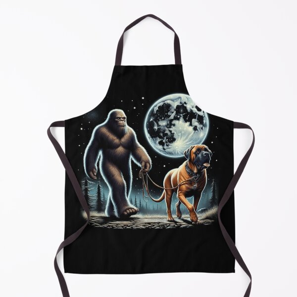Item preview, Bigfoot Sasquatch Mastiff Walking Dog Lover Moon designed and sold by Kimberley King Art King Art.