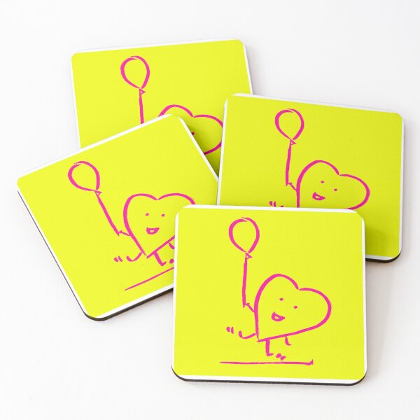 Item preview, Pink Balloon Dance Neon Yellow 80s vibe designed and sold by MagentaTwilight.